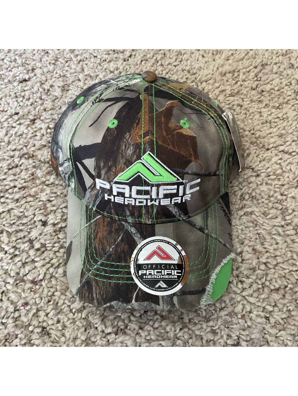 Pacific Headwear Camo Baseball Cap Style Number 696C New With Tags